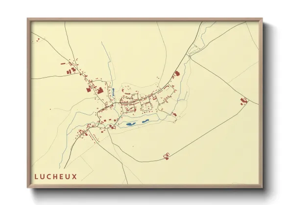 Une affiche de carte sur Lucheux