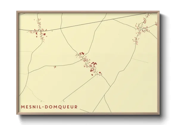 Une affiche de carte sur Mesnil-Domqueur