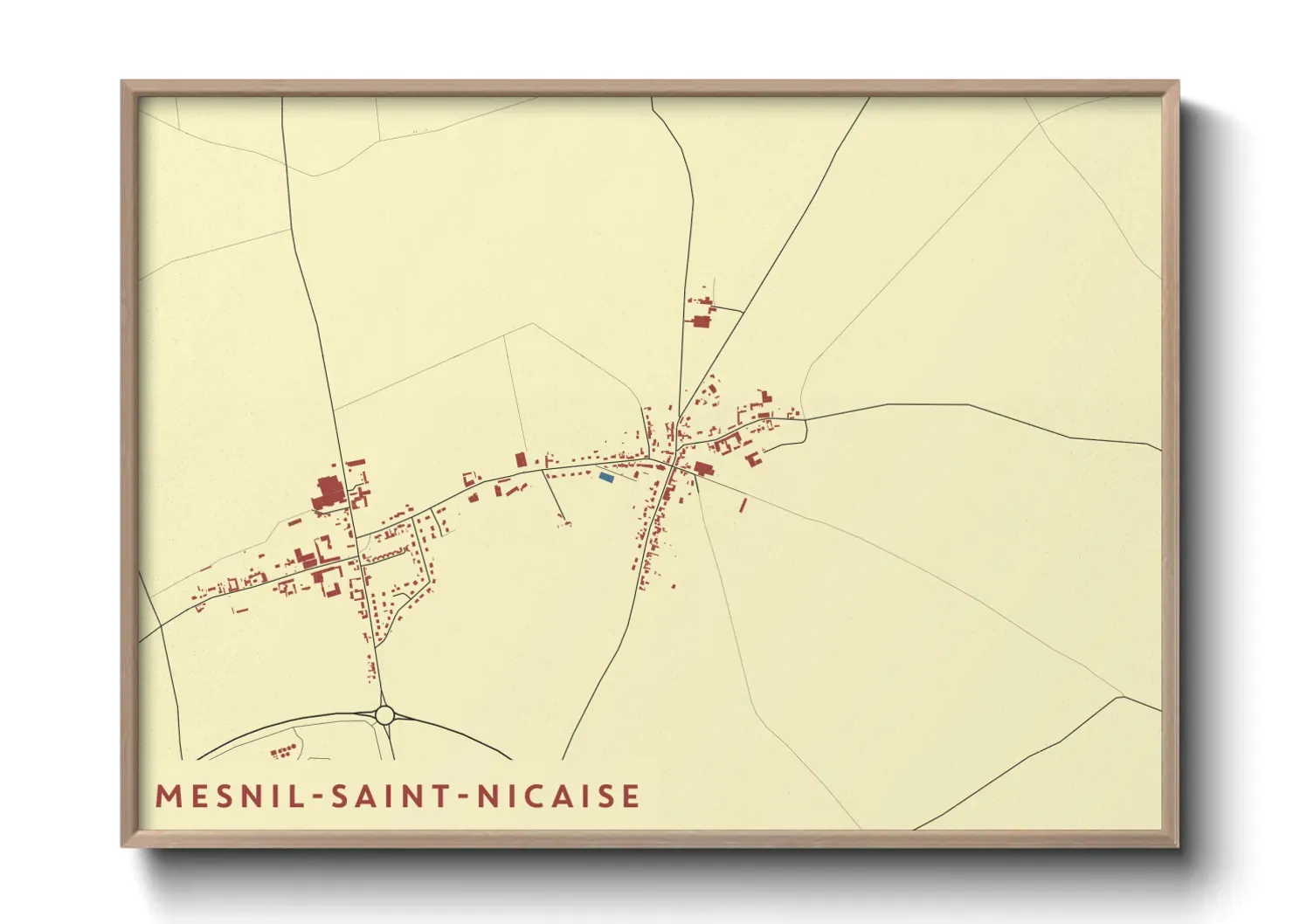 Un poster carteMesnil-Saint-Nicaise
