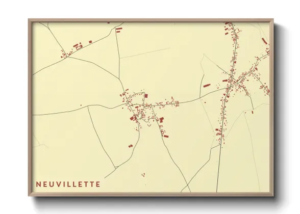 Une affiche de carte sur Neuvillette