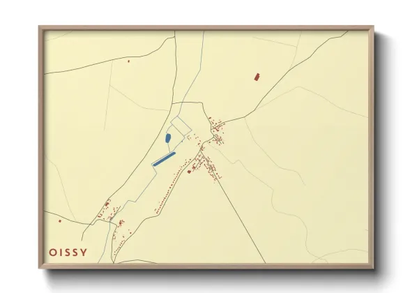Une affiche de carte sur Oissy