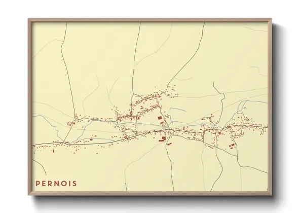 Une affiche de carte sur Pernois