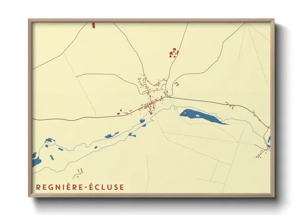 Une affiche de carte sur Regnière-Écluse
