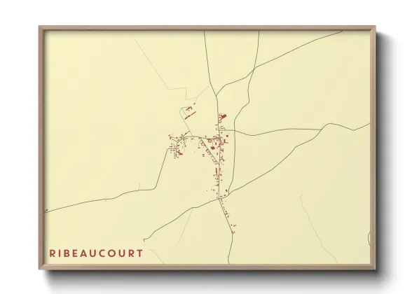 Une affiche de carte sur Ribeaucourt