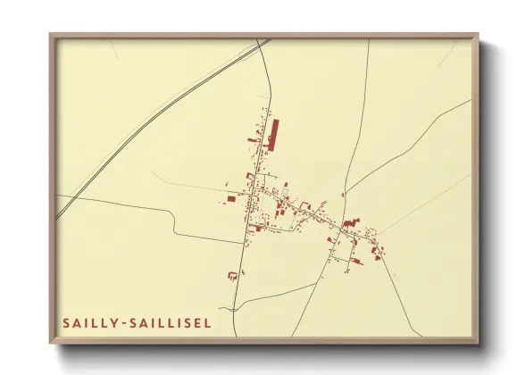 Une affiche de carte sur Sailly-Saillisel