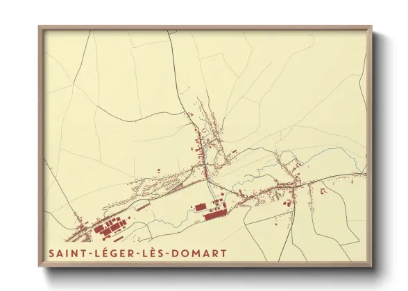 Une affiche de carte sur Saint-Léger-lès-Domart