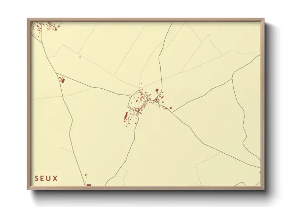 Une affiche de carte sur Seux