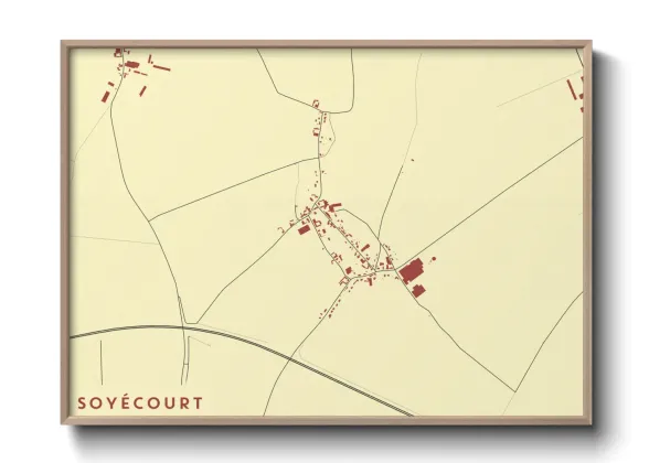 Une affiche de carte sur Soyécourt