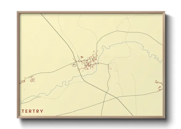 Une affiche de carte sur Tertry