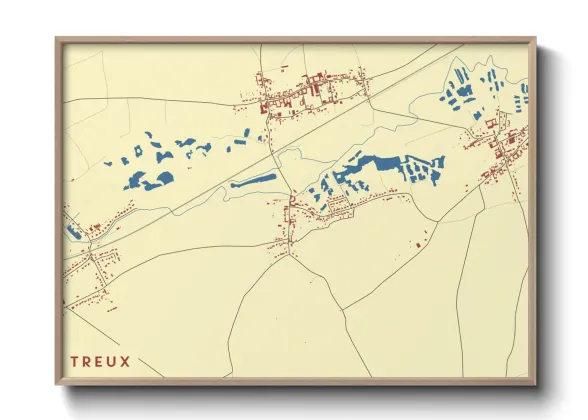 Une affiche de carte sur Treux