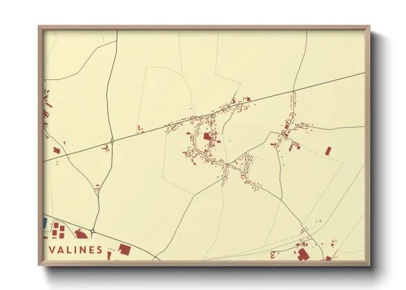Une affiche de carte sur Valines