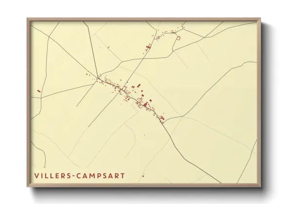 Une affiche de carte sur Villers-Campsart
