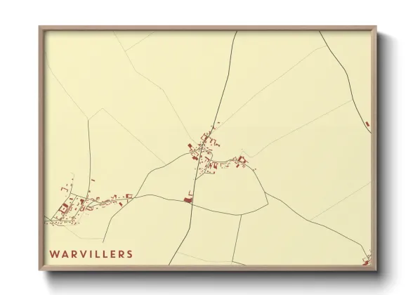 Une affiche de carte sur Warvillers