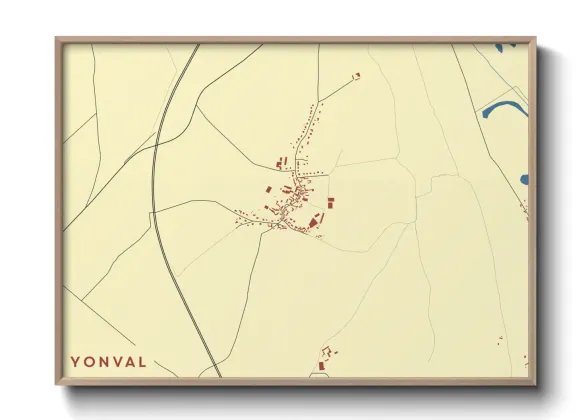 Une affiche de carte sur Yonval