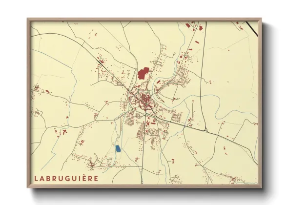 Une affiche de carte sur Labruguière