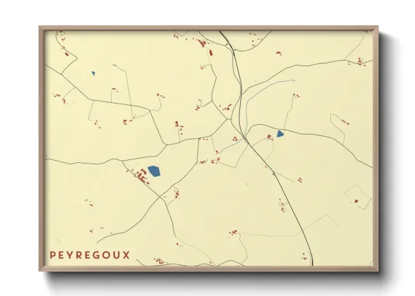 Une affiche de carte sur Peyregoux