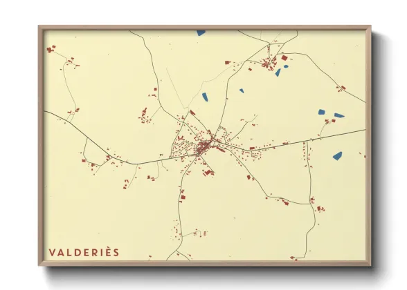 Une affiche de carte sur Valderiès