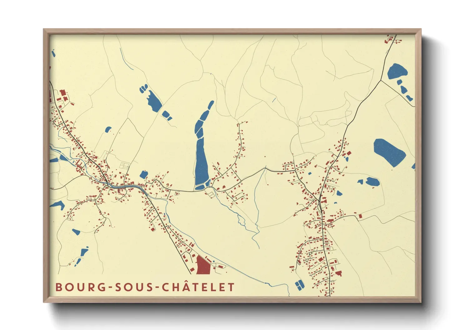 Un poster carteBourg-sous-Châtelet