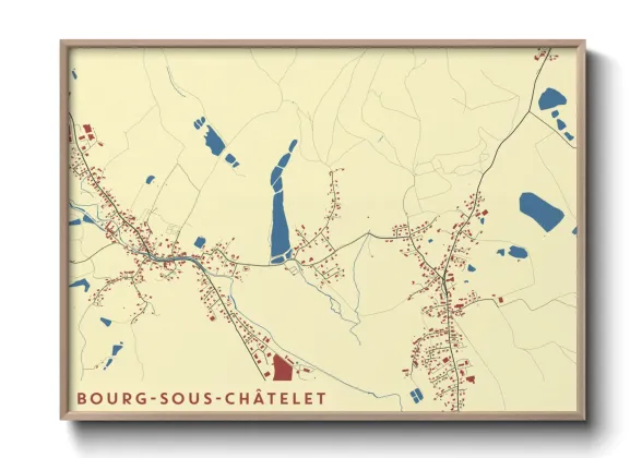 Une affiche de carte sur Bourg-sous-Châtelet