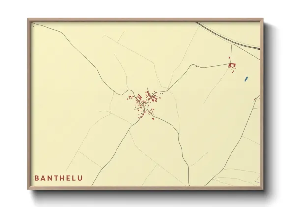 Une affiche de carte sur Banthelu