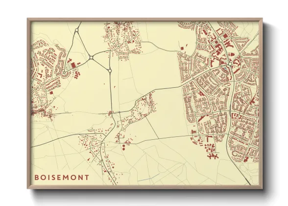 Une affiche de carte sur Boisemont