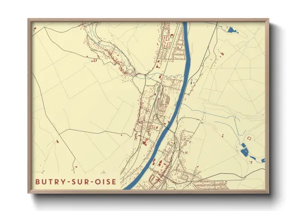 Une affiche de carte sur Butry-sur-Oise