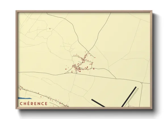Une affiche de carte sur Chérence