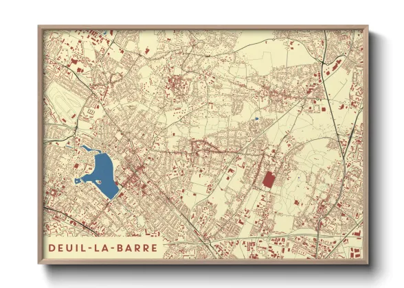 Une affiche de carte sur Deuil-la-Barre