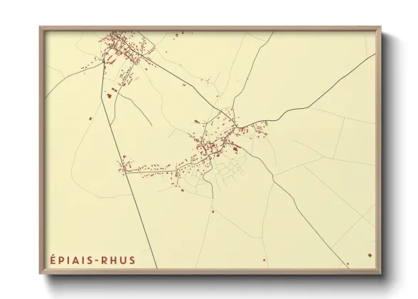 Une affiche de carte sur Épiais-Rhus