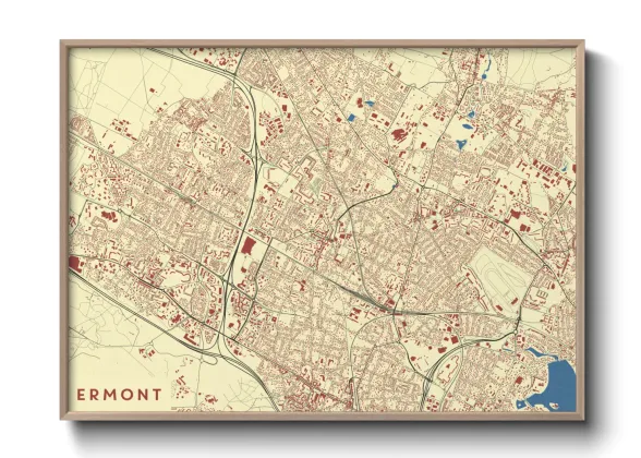 Une affiche de carte sur Ermont