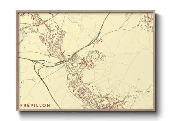 Une affiche de carte sur Frépillon