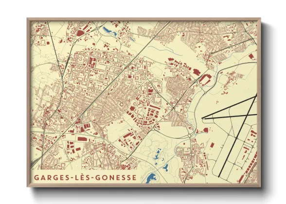 Une affiche de carte sur Garges-lès-Gonesse