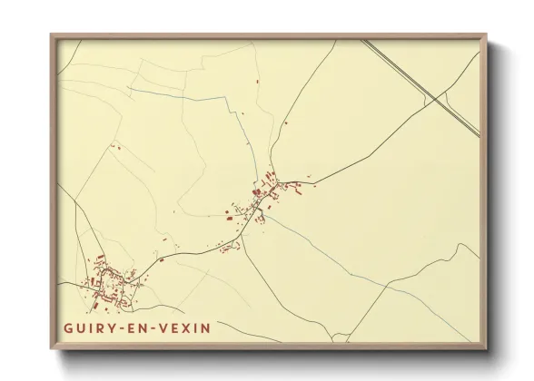 Une affiche de carte sur Guiry-en-Vexin