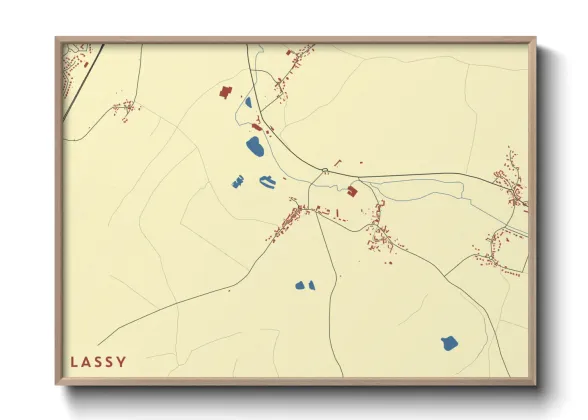 Une affiche de carte sur Lassy