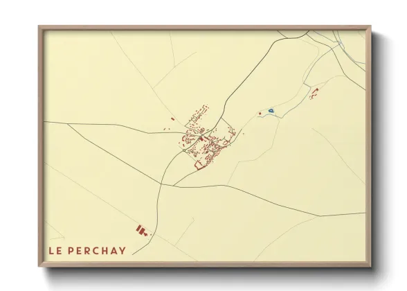 Une affiche de carte sur Le Perchay