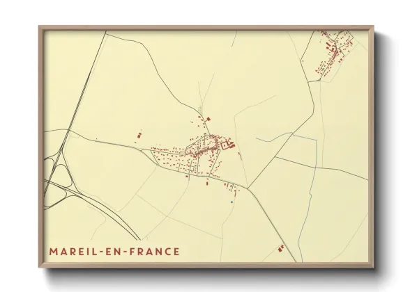 Une affiche de carte sur Mareil-en-France