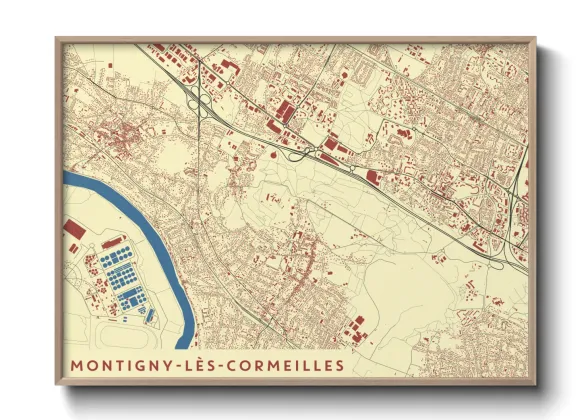 Une affiche de carte sur Montigny-lès-Cormeilles