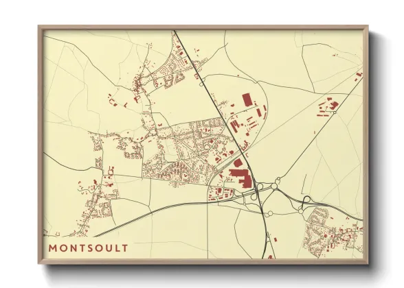 Une affiche de carte sur Montsoult