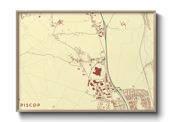 Une affiche de carte sur Piscop