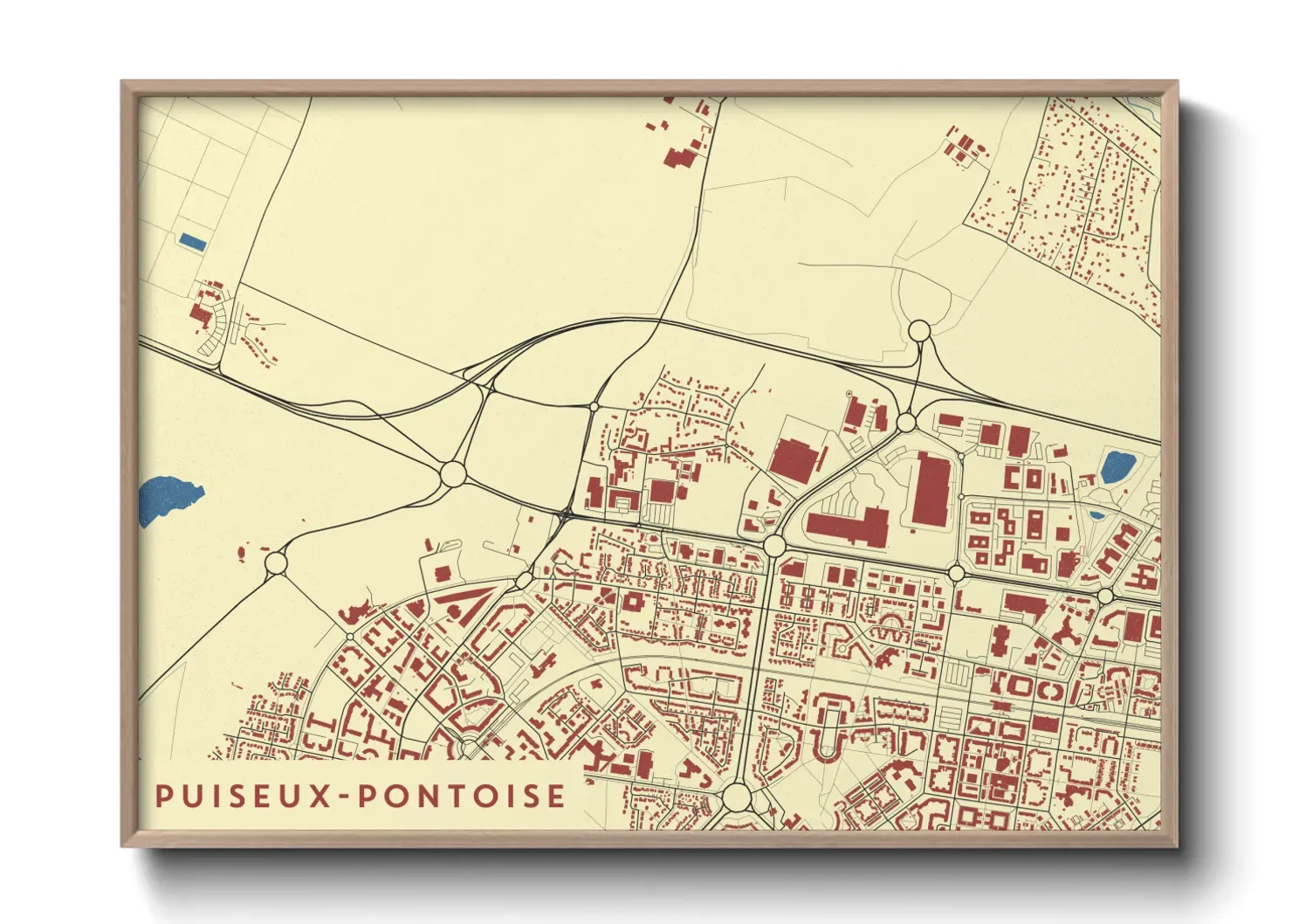 Un poster cartePuiseux-Pontoise
