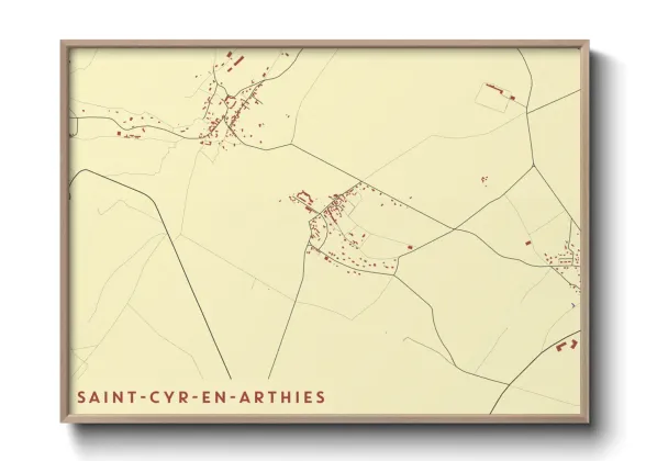 Une affiche de carte sur Saint-Cyr-en-Arthies