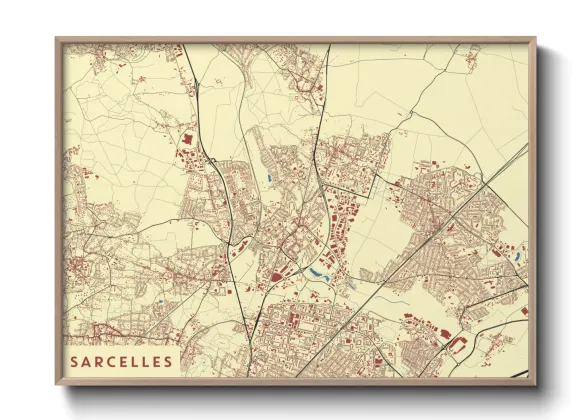 Une affiche de carte sur Sarcelles