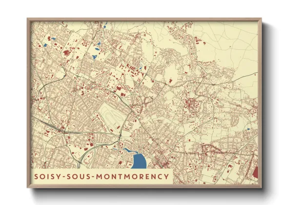 Une affiche de carte sur Soisy-sous-Montmorency