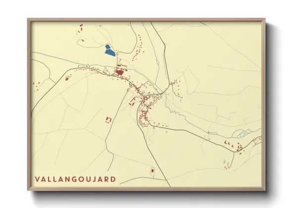 Une affiche de carte sur Vallangoujard