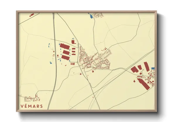 Une affiche de carte sur Vémars