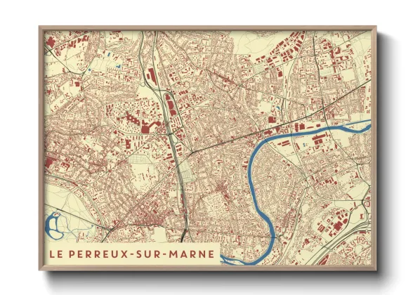 Une affiche de carte sur Le Perreux-sur-Marne