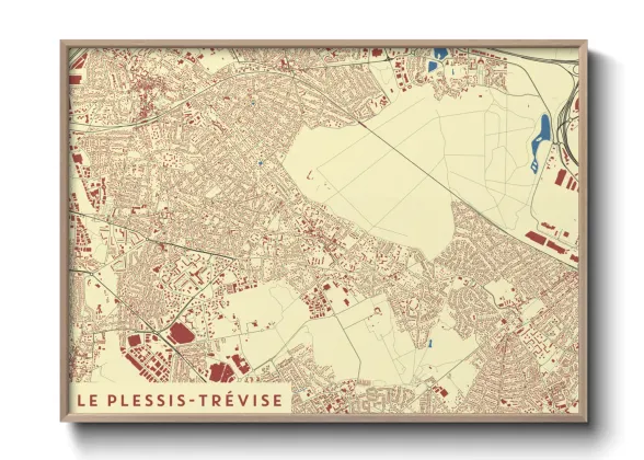 Une affiche de carte sur Le Plessis-Trévise