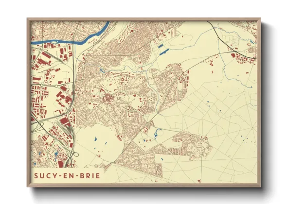 Une affiche de carte sur Sucy-en-Brie