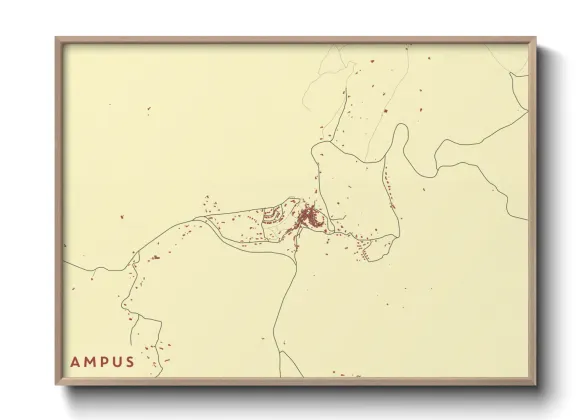 Une affiche de carte sur Ampus
