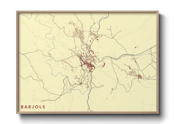 Une affiche de carte sur Barjols